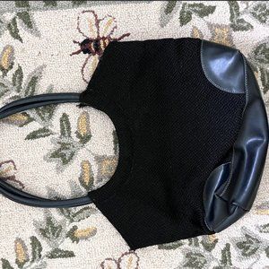 The Sak Black Twill PVC Shoulder Bag Handbag Purse (Used)